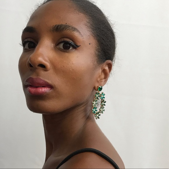 Flower Gold-Tone Drop Earrings - Picture 13 of 17